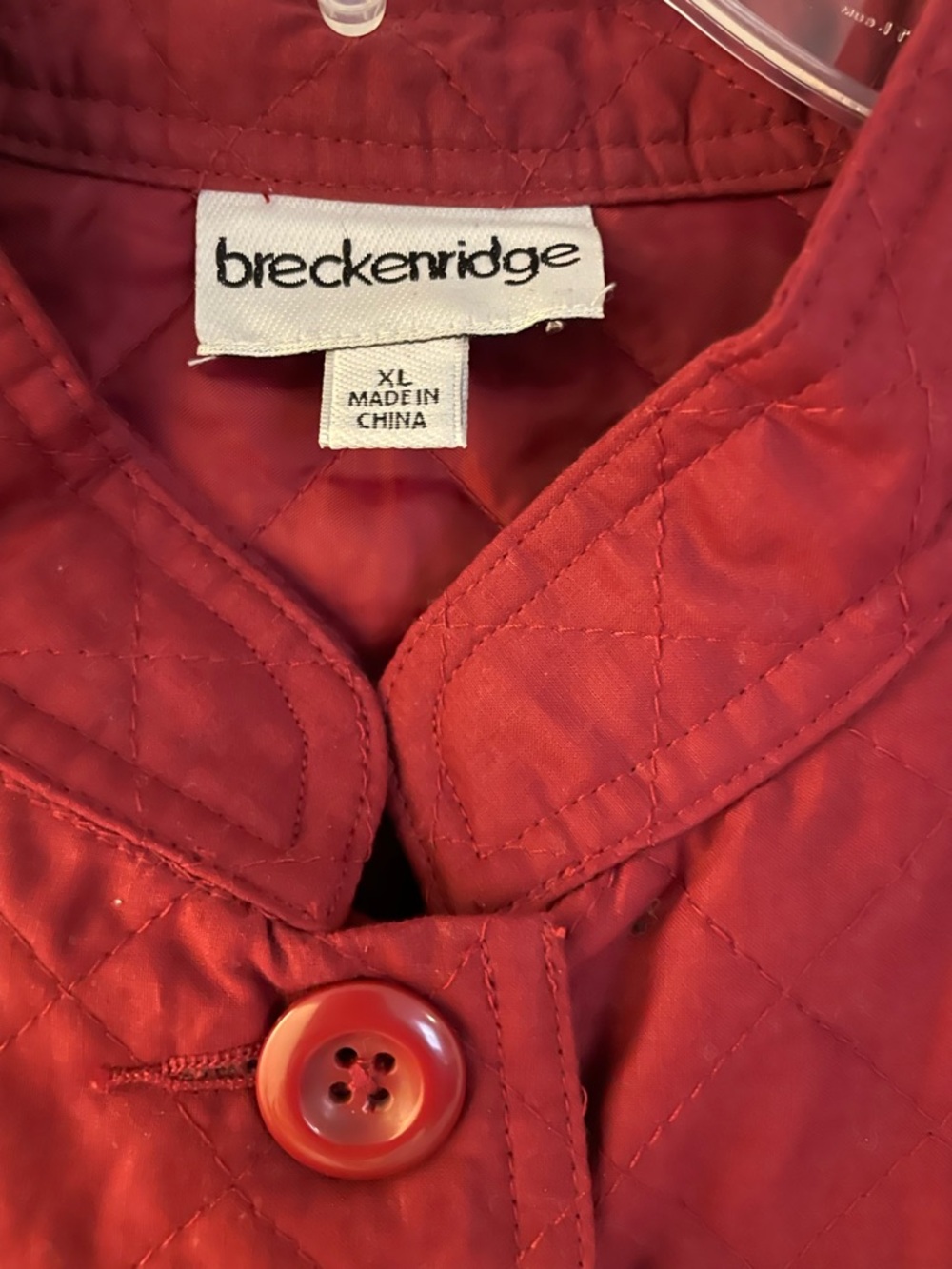 breckenridge Burgundy Pumpkin Patch Quilted Button-Front Jacket - Picture 2 of 5
